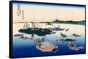 Tsukada Island in the Musashi Province, c.1830-Katsushika Hokusai-Framed Stretched Canvas