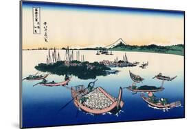 Tsukada Island in the Musashi Province, c.1830-Katsushika Hokusai-Mounted Giclee Print