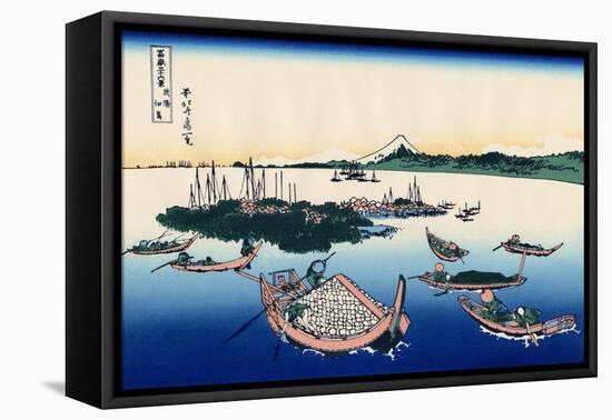Tsukada Island in the Musashi Province, c.1830-Katsushika Hokusai-Framed Stretched Canvas