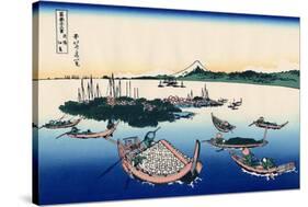 Tsukada Island in the Musashi Province, c.1830-Katsushika Hokusai-Stretched Canvas