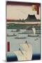 Tsukiji Temple, Teppozu, July 1858-Utagawa Hiroshige-Mounted Giclee Print