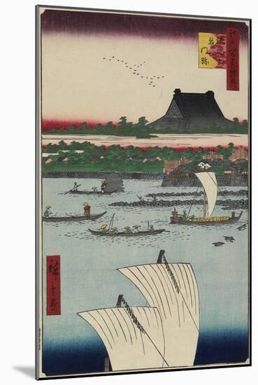 Tsukiji Temple, Teppozu, July 1858-Utagawa Hiroshige-Mounted Giclee Print