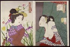 Kakitsubata O Matsu Wakashu Young Dandy Carrying Irises. Taiso-Tsukioka Yoshitoshi-Giclee Print