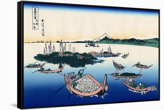 Tsukuda Island in Musashi Province, 1830-1833-Katsushika Hokusai-Framed Stretched Canvas