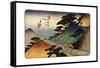 Tsumagome, 1830S-Ando Hiroshige-Framed Stretched Canvas