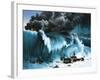 Tsunami Following Eruption of Krakatoa-Severino Baraldi-Framed Giclee Print