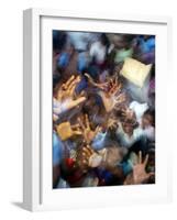 Tsunami Victims at a Relief Camp-null-Framed Photographic Print