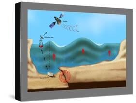 Tsunami Warning Diagram-Gwen Shockey-Stretched Canvas