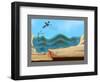 Tsunami Warning Diagram-Gwen Shockey-Framed Giclee Print