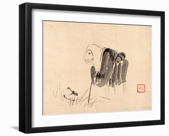 Tsuri Gitsune Shows a Fox Disguised as a Nun Standing before a Trap-null-Framed Giclee Print