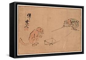 Tsuri Gitsune-Kawanabe Kyosai-Framed Stretched Canvas