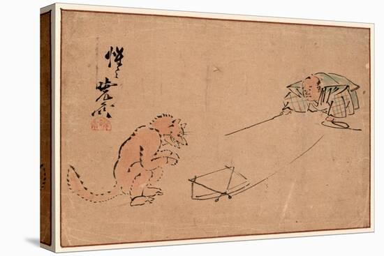 Tsuri Gitsune-Kawanabe Kyosai-Stretched Canvas