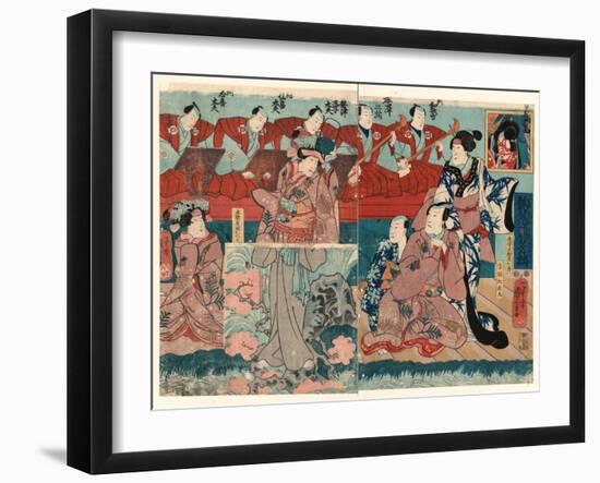 Tsurishinobu Mebae No Futsuzuka-Utagawa Kuniyoshi-Framed Giclee Print