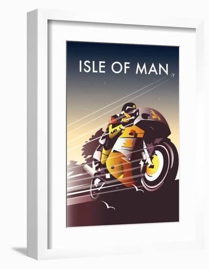 TT Racer - Dave Thompson Contemporary Travel Print-Dave Thompson-Framed Art Print