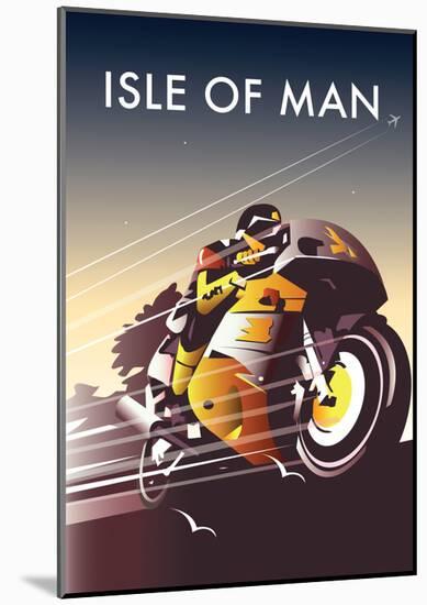 TT Racer - Dave Thompson Contemporary Travel Print-Dave Thompson-Mounted Art Print