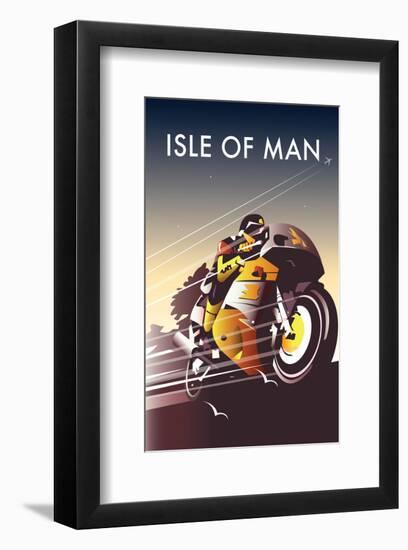 TT Racer - Dave Thompson Contemporary Travel Print-Dave Thompson-Framed Giclee Print