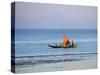 Tthe Crew of Small Fishing Boat Hurries Home to Sittwe Harbour with their Catch, Burma, Myanmar-Nigel Pavitt-Stretched Canvas