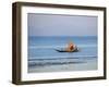 Tthe Crew of Small Fishing Boat Hurries Home to Sittwe Harbour with their Catch, Burma, Myanmar-Nigel Pavitt-Framed Photographic Print