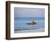 Tthe Crew of Small Fishing Boat Hurries Home to Sittwe Harbour with their Catch, Burma, Myanmar-Nigel Pavitt-Framed Photographic Print