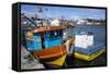 Tthe Fishing Harbour of Ancud, Island of Chiloe, Chile, South America-Peter Groenendijk-Framed Stretched Canvas