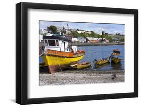 Tthe Fishing Harbour of Ancud, Island of Chiloe, Chile, South America-Peter Groenendijk-Framed Photographic Print