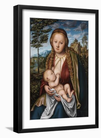 Tthe Virgin Suckling the Child-Lucas Cranach the Elder-Framed Giclee Print