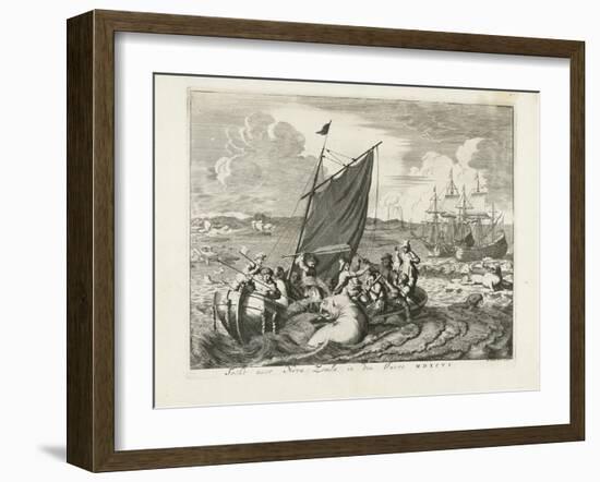 Tthe Voyage to Novaya Zemlya in 1596, 1679-1681-Jan Luyken-Framed Giclee Print
