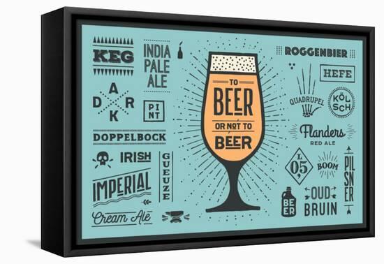 Tto Beer or Not to Beer-foxysgraphic-Framed Stretched Canvas