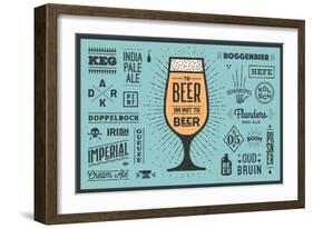 Tto Beer or Not to Beer-foxysgraphic-Framed Art Print