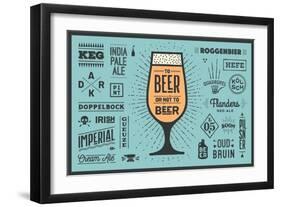 Tto Beer or Not to Beer-foxysgraphic-Framed Art Print