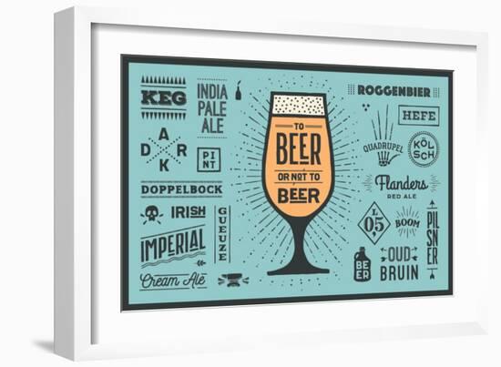 Tto Beer or Not to Beer-foxysgraphic-Framed Art Print