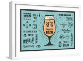 Tto Beer or Not to Beer-foxysgraphic-Framed Art Print