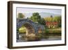 Tu Hwnt I'R Bont Tearoom and Pont Fawr (Big Bridge) in Autumn, Llanrwst, Snowdonia, Conwy, Wales-Stuart Black-Framed Photographic Print