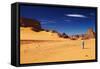 Tuareg in Desert, Sahara Desert, Algeria-DmitryP-Framed Stretched Canvas