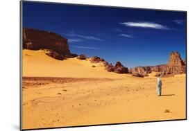 Tuareg in Desert, Sahara Desert, Algeria-DmitryP-Mounted Photographic Print