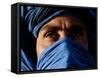 Tuareg Man, Erg Chebbi, Sahara Desert, Morocco-Peter Adams-Framed Stretched Canvas
