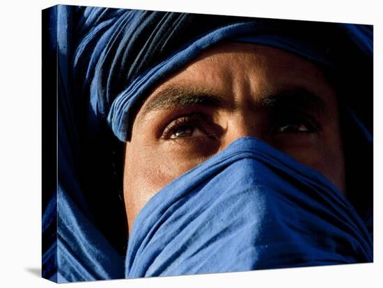 Tuareg Man, Erg Chebbi, Sahara Desert, Morocco-Peter Adams-Stretched Canvas