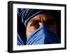 Tuareg Man, Erg Chebbi, Sahara Desert, Morocco-Peter Adams-Framed Premium Photographic Print