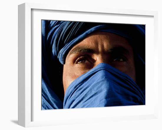 Tuareg Man, Erg Chebbi, Sahara Desert, Morocco-Peter Adams-Framed Photographic Print