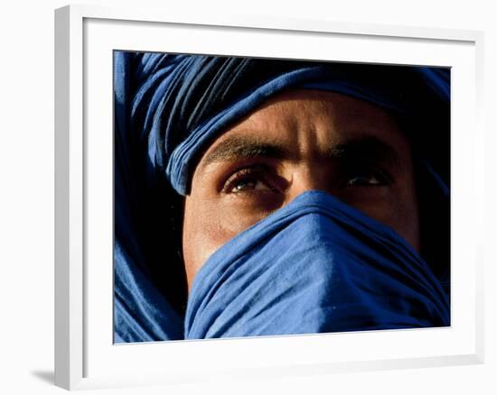 Tuareg Man, Erg Chebbi, Sahara Desert, Morocco-Peter Adams-Framed Photographic Print