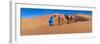 Tuareg Man Leading Camel Train in Desert, Erg Chebbi Dunes, Sahara Desert, Morocco-null-Framed Photographic Print