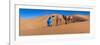 Tuareg Man Leading Camel Train in Desert, Erg Chebbi Dunes, Sahara Desert, Morocco-null-Framed Photographic Print