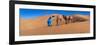 Tuareg Man Leading Camel Train in Desert, Erg Chebbi Dunes, Sahara Desert, Morocco-null-Framed Photographic Print