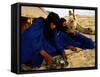 Tuareg Men Preparing for Tea Ceremony Outside a Traditional Homestead, Timbuktu, Mali-Ariadne Van Zandbergen-Framed Stretched Canvas