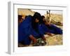 Tuareg Men Preparing for Tea Ceremony Outside a Traditional Homestead, Timbuktu, Mali-Ariadne Van Zandbergen-Framed Premium Photographic Print