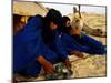 Tuareg Men Preparing for Tea Ceremony Outside a Traditional Homestead, Timbuktu, Mali-Ariadne Van Zandbergen-Mounted Premium Photographic Print