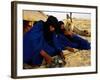 Tuareg Men Preparing for Tea Ceremony Outside a Traditional Homestead, Timbuktu, Mali-Ariadne Van Zandbergen-Framed Photographic Print