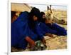 Tuareg Men Preparing for Tea Ceremony Outside a Traditional Homestead, Timbuktu, Mali-Ariadne Van Zandbergen-Framed Photographic Print