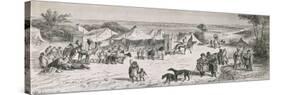 Tuareg Nomad Camp by Dieudonne Auguste Lancelot (1822-1894)-null-Stretched Canvas