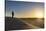 Tuareg standing on a sand dune in the Tenere Desert at sunrise, Sahara, Niger, Africa-Michael Runkel-Stretched Canvas